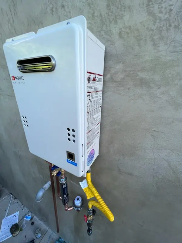 Tankless water heater installation for Belvedere homes