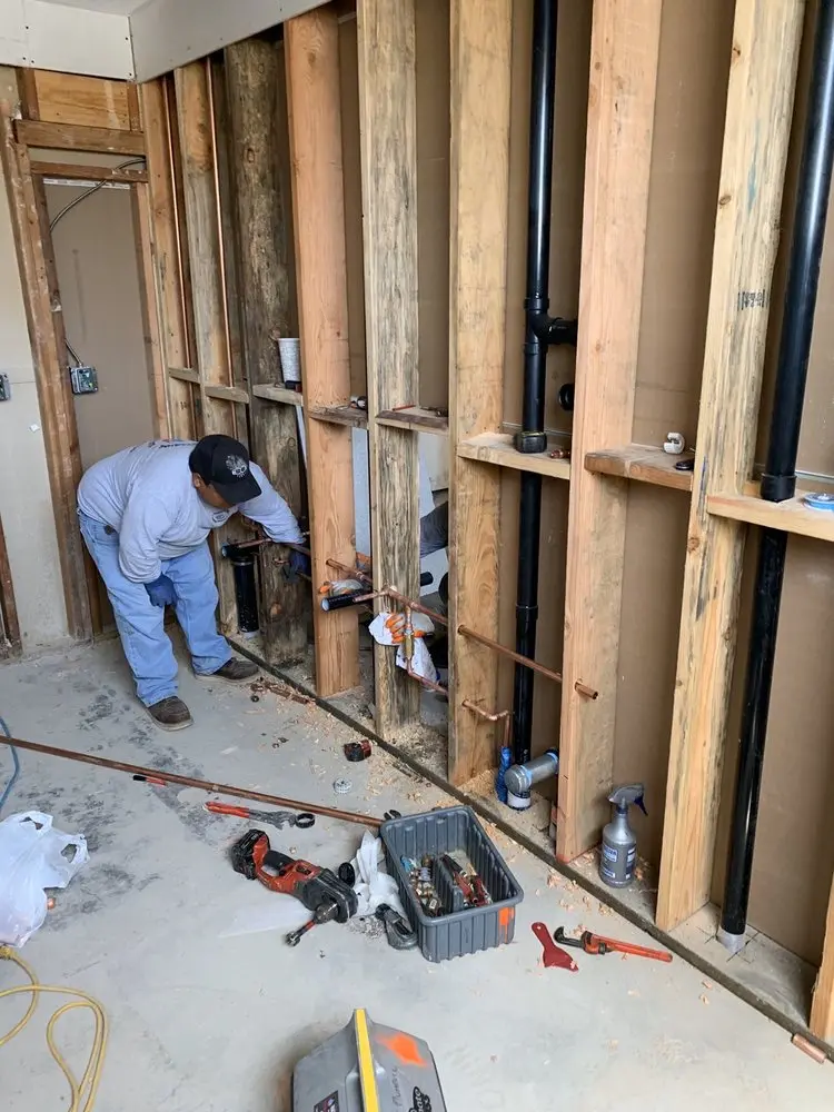Commercial rough-in plumbing for Gas Line Repair in Belvedere